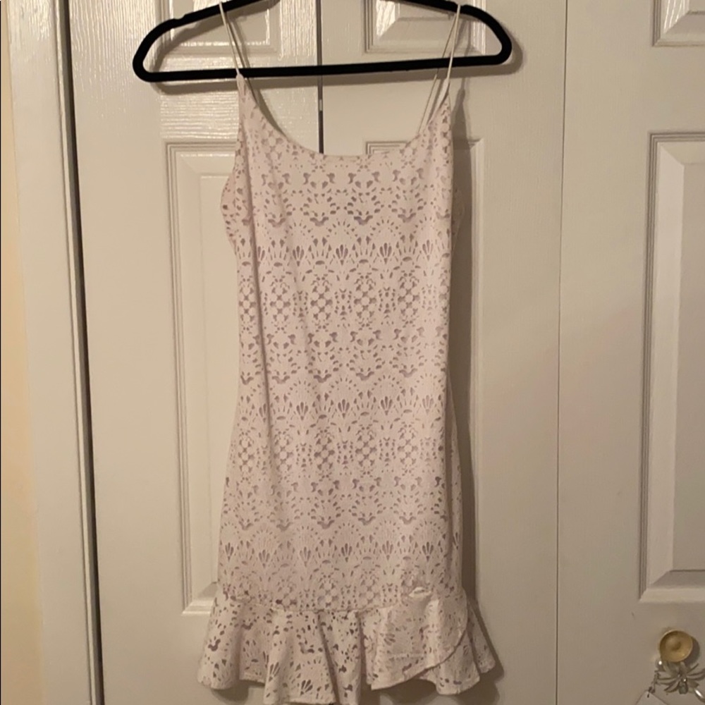 White lacy Aqua dress